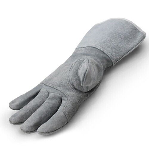 KameLo 809-L Leather Welding Camping Gloves Heat Resistant TIG Arc Grain (Gray)