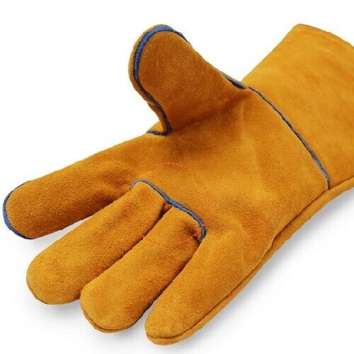 KameLo 915-L Leather Welding Camping Gloves Heat Resistant CO2 TIG Arc Grain