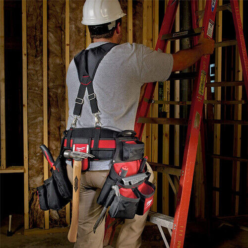 Milwaukee 48-22-8120 Contractor Padded Work Belt Suspender with Suspension Rig Set