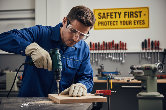 The importance of safety glasses when working