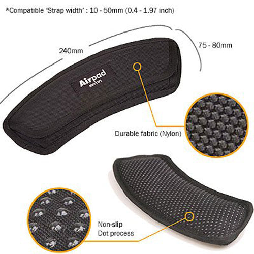 Matin Air Pad Shoulder Saver Pad Curved Design (Black) - Korade.com