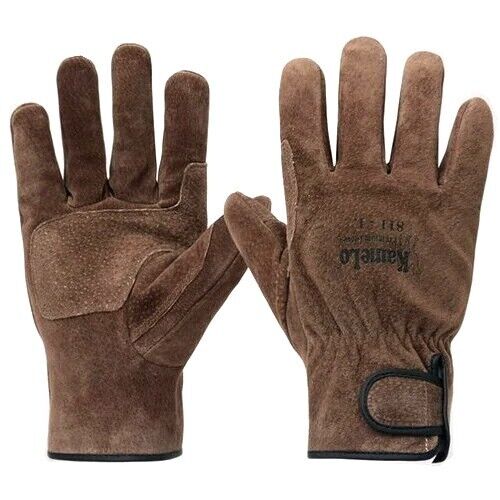 KameLo 811-LB Leather Welding Camping Gloves Heat Resistant TIG Arc Grain (Brown)