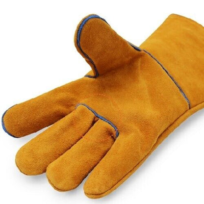 KameLo 915-L Leather Welding Camping Gloves Heat Resistant CO2 TIG Arc Grain