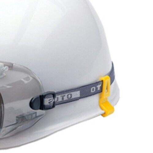 Otos 8 Pcs Goggle Band Clip Holder (White) for MP Type Hard Hat Helmet Goggles