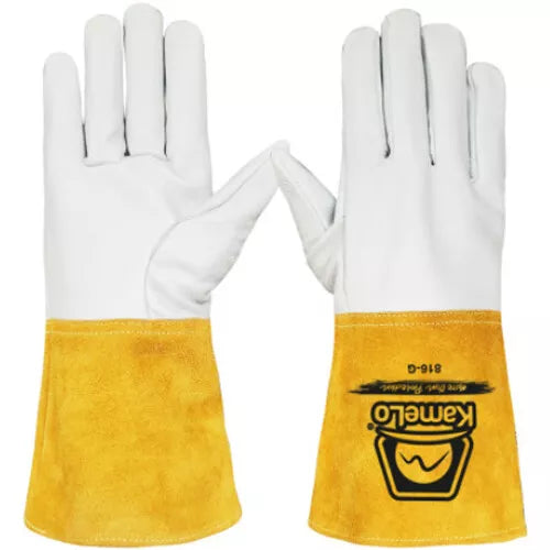 KameLo 816-G Premium Leather Welding Gloves Heat Resistant TIG Arc