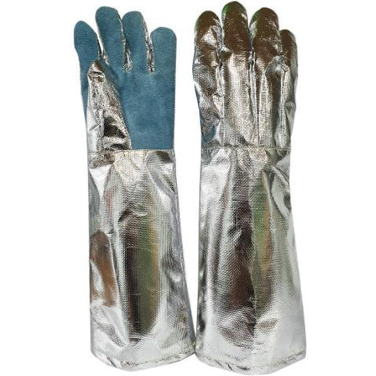 SeongKwang Aluminized 20" Gloves Fiber Leather Welders Heat Fire Resistant Grain TIG