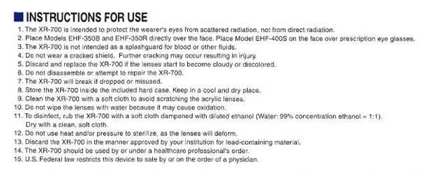 Toray XR-700 Extra Wide 0.07mmPb X-Ray Radiation Protective Eyewear Leaded Lens (Metallic Silver)